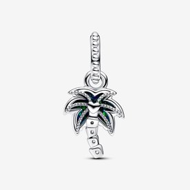 Pandora ékszer Opálfényű zöld pálmafa függő ezüst charm 793352C01