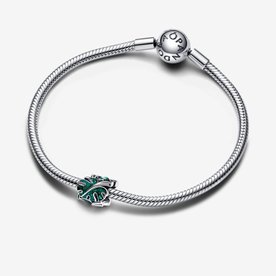Pandora ékszer Zöld pálma levél ezüst charm 793332C01