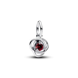 Pandora ékszer Piros örökkévalóság körök függő ezüst charm 793125C01