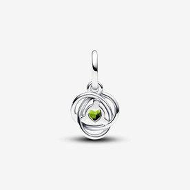 Pandora ékszer Tavasz zöld örökkévalóság körök függő ezüst charm 793125C08