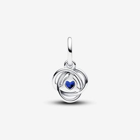 Pandora ékszer Sötétkék örökkévalóság körök függő ezüst charm 793125C09