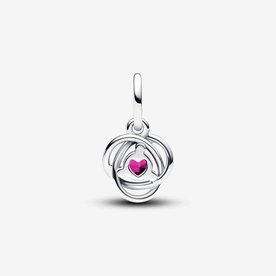 Pandora ékszer Pink örökkévalóság körök függő ezüst charm 793125C10
