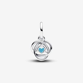 Pandora ékszer Türkiz kék örökkévalóság körök függő ezüst charm 793125C12