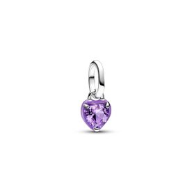 Pandora ékszer ME lila chakra szív ezüst mini függő charm 793042C04