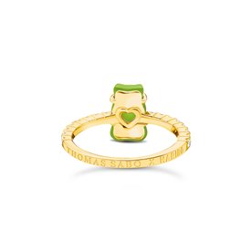 Thomas Sabo Aranyozott ezüst gyűrű zöld Haribo gumi macival 