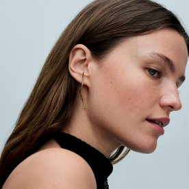 Pandora ékszer Organikus alakú shine fülbevaló 263287C00