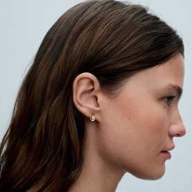 Pandora ékszer Organikus formájú ovális shine fülbevaló tenyésztett gyönggyel 263295C01