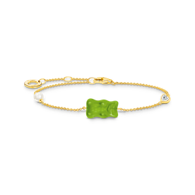 Thomas Sabo Aranyozott ezüst karkötő zöld Haribo gumi macival A2151-445-6-L19V