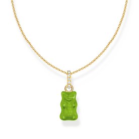 Thomas Sabo Aranyozott ezüst nyaklánc zöld Haribo gumi macival KE2209-414-6-L45V