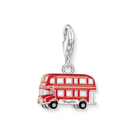 Thomas Sabo Piros London busz ezüst charm 2119-007-10