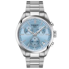 Tissot PR 100 'Light Blue Sunray' világoskék chronograph karóra T1504171135100