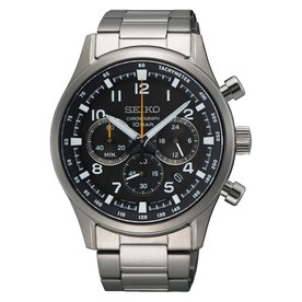 Seiko Neo Sports fekete számlapos chronograph férfi karóra SSB447P1