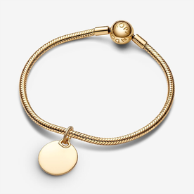 Pandora ékszer Gravírozható kör shine függő charm 368610C00