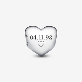 Pandora ékszer Be love gravírozható szív ezüst charm 793439C00 Pandora ékszer Be love gravírozható szív ezüst charm 793439C00