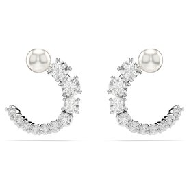 Swarovski Mátrix ezüst színű nyitott karika fülbevaló 5692260