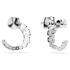 Swarovski Mátrix ezüst színű nyitott karika fülbevaló 5692260