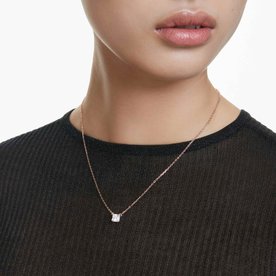 Swarovski Stilla rose nyaklánc négyzet alakú kristállyal 5701904
