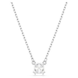 Swarovski Stilla ezüst színű nyaklánc négyzet alakú kristállyal 5701903