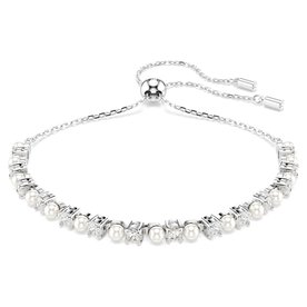 Swarovski Mátrix kristálygyöngy ezüst színű állítható karkötő 5701605