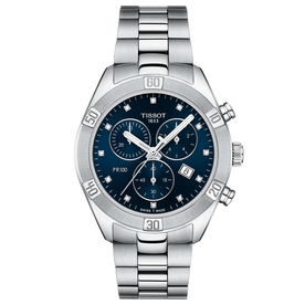 Tissot PR 100 Sport Chic Diamonds női kék számlapos chronograph karóra T1019171104600