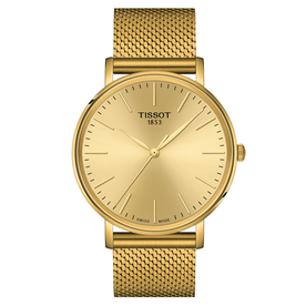 Tissot Everytime arany színű mesh szíjas férfi karóra T1434103302100