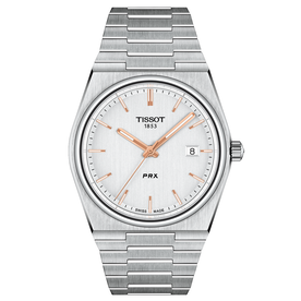 Tissot PRX quartz ezüst számlapos karóra T1374101103100