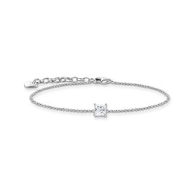 Thomas Sabo Ezüst karkötő négyzet alakú cirkónia medállal A2158-051-14-L19v