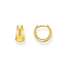 Thomas Sabo  Trapéz alakú vastag aranyozott ezüst karika fülbevaló CR740-413-39