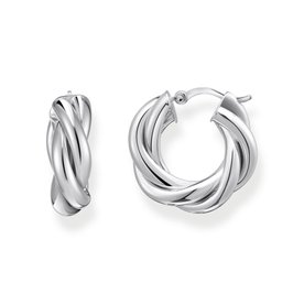Thomas Sabo Összefonódó vastag ezüst karika fülbevaló CR742-001-21