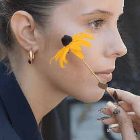 Thomas Sabo Közepes vastag aranyozott ezüst karika fülbevaló CR746-413-39