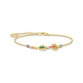 Thomas Sabo Aranyozott ezüst karkötő pálmafával és kaktusszal A2150-488-7-L19v