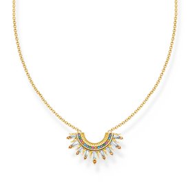 Thomas Sabo Aranyozott ezüst nyaklánc napsugarakkal és színes kövekkel KE2203-488-7-L45v