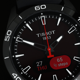 Tissot T-Touch Connect Sport titánium fekete szilikonszíjas solar hybrid okosóra T1534204705104