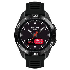 Tissot T-Touch Connect Sport titánium fekete szilikonszíjas solar hybrid okosóra T1534204705104