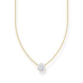 Thomas Sabo Aranyozott ezüst nyaklánc áttetsző medállal KE2210-414-14-L45V