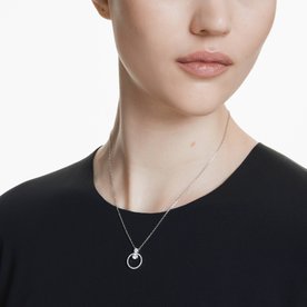 Swarovski Constella ezüst színű nyaklánc kör alakú medállal 5692261