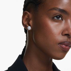 Swarovski Idyllia ezüst színű hópehely bedugós fülbevaló 5691483