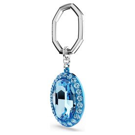 Swarovski Ezüst színű kulcstartó nagy kék kristállyal 5666644