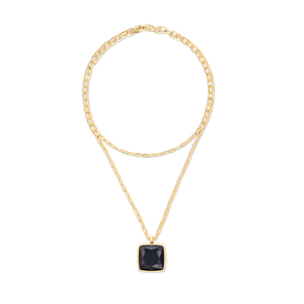 Coeur de Lion Amulet square arany-fekete nyaklánc 1201/10-1316