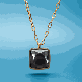 Coeur de Lion Amulet square arany-fekete nyaklánc 1201/10-1316