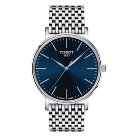 Tissot Everytime kék számlapos férfi óra T1434101104100