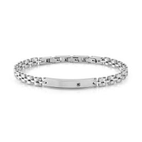 Nomination Nemes acél férfi karkötő fekete gyémánttal - 028324-001