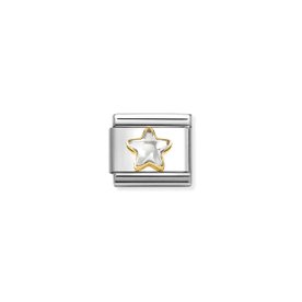 Nomination Áttetsző csillag arany keretben charm 030614-010