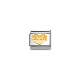 Nomination 2025 szívben arany charm 030149-58