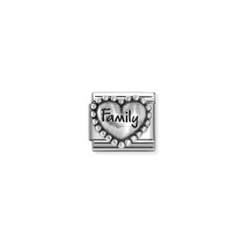 Nomination Family pöttyös szívben ezüst charm 330101-84