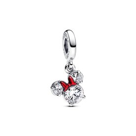 Pandora ékszer Disney Minnie egér sziluett piros masnival charm 793533C01