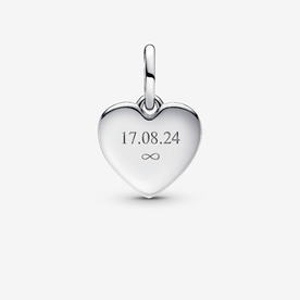 Pandora ékszer Gravírozható ezüst szív charm LOVE felirattal 793604C01