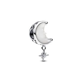 Pandora ékszer Hold és északi csillag ezüst charm 793594C01