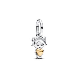 Pandora ékszer Boldog kislány függő ezüst charm 763601C00