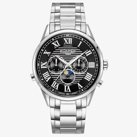 Roamer Superior Moonphase II fekete számlapos férfi karóra 513821418550